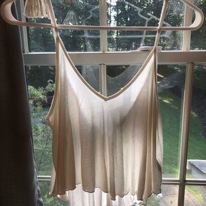 Urban Outfitters White Flowy Tank Top